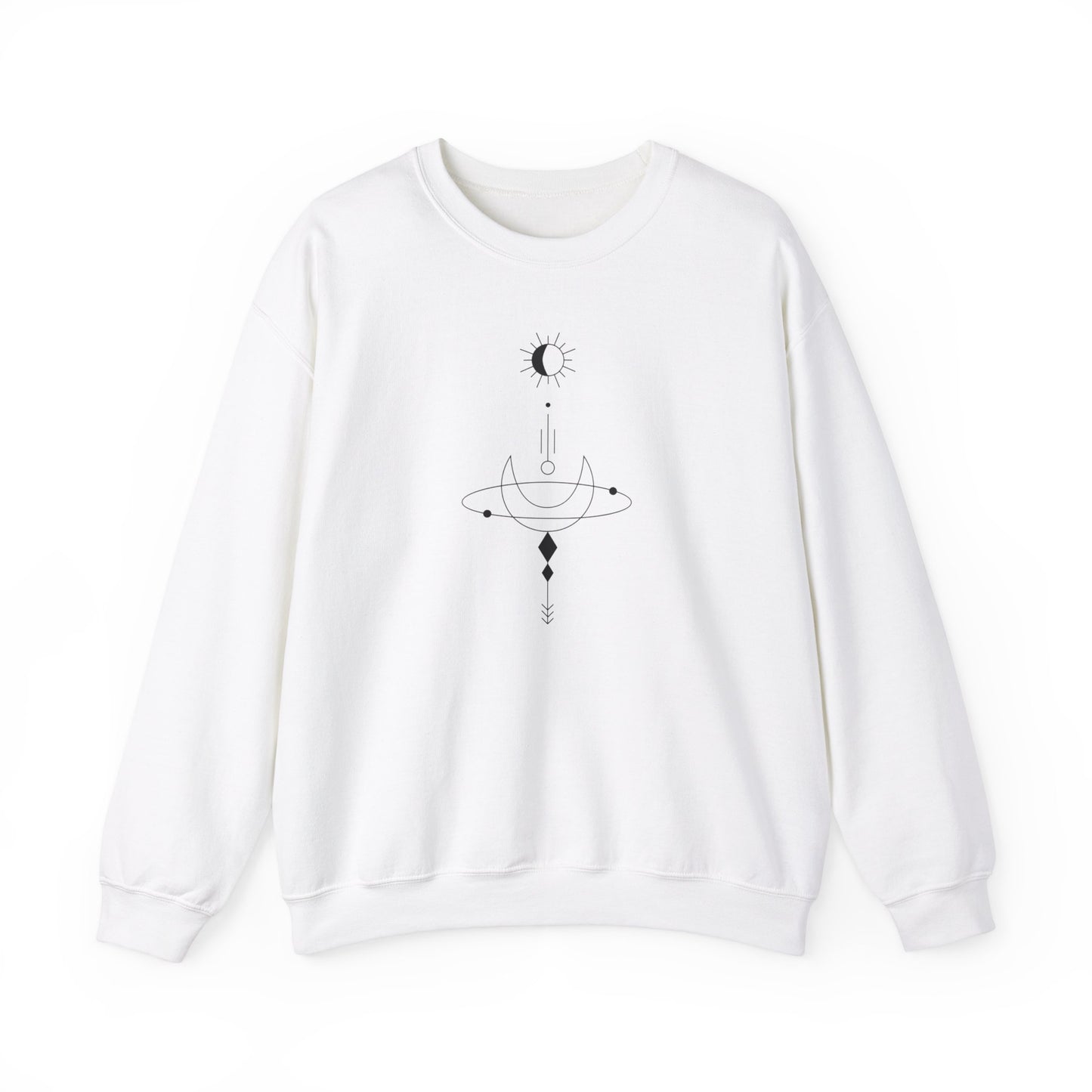 Linear Sun and Moon Sweatshirt
