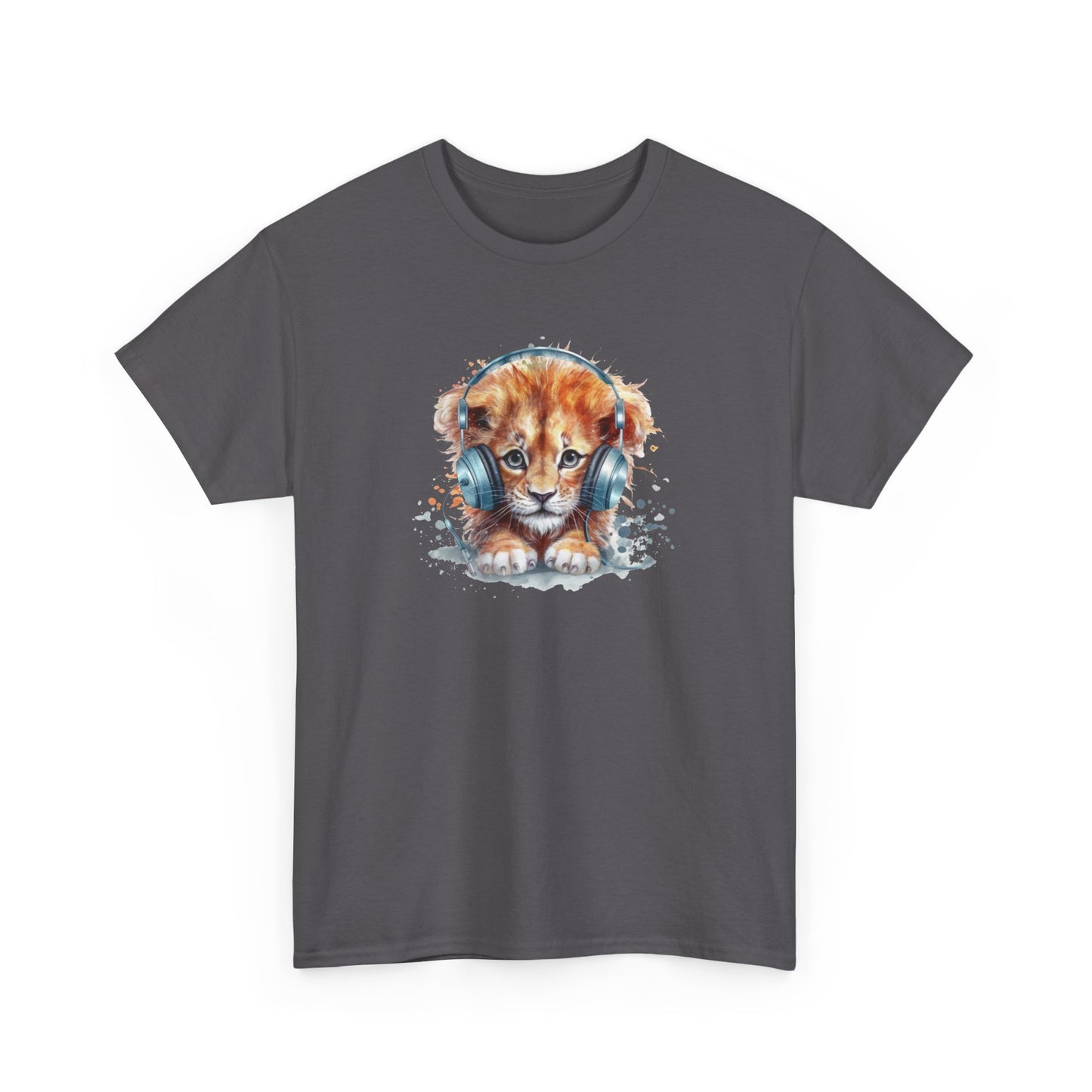 Lion with Headphones Short Sleeve Tee