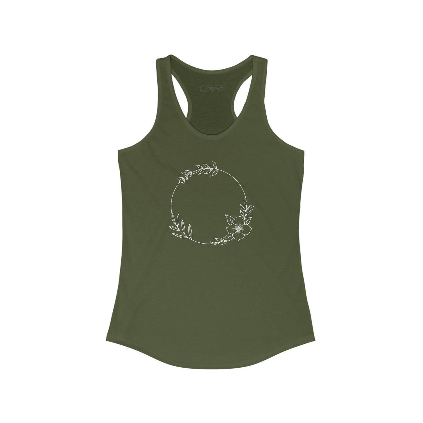 Floral Circle Racerback Tank