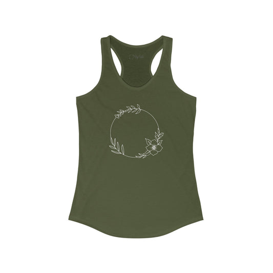 Floral Circle Racerback Tank