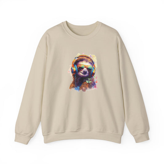Sloth with Headphones Sweatshirt