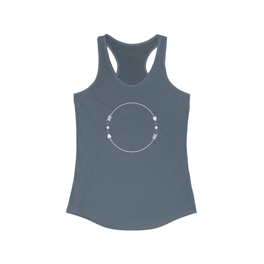 Heart and Arrow Circle Racerback Tank