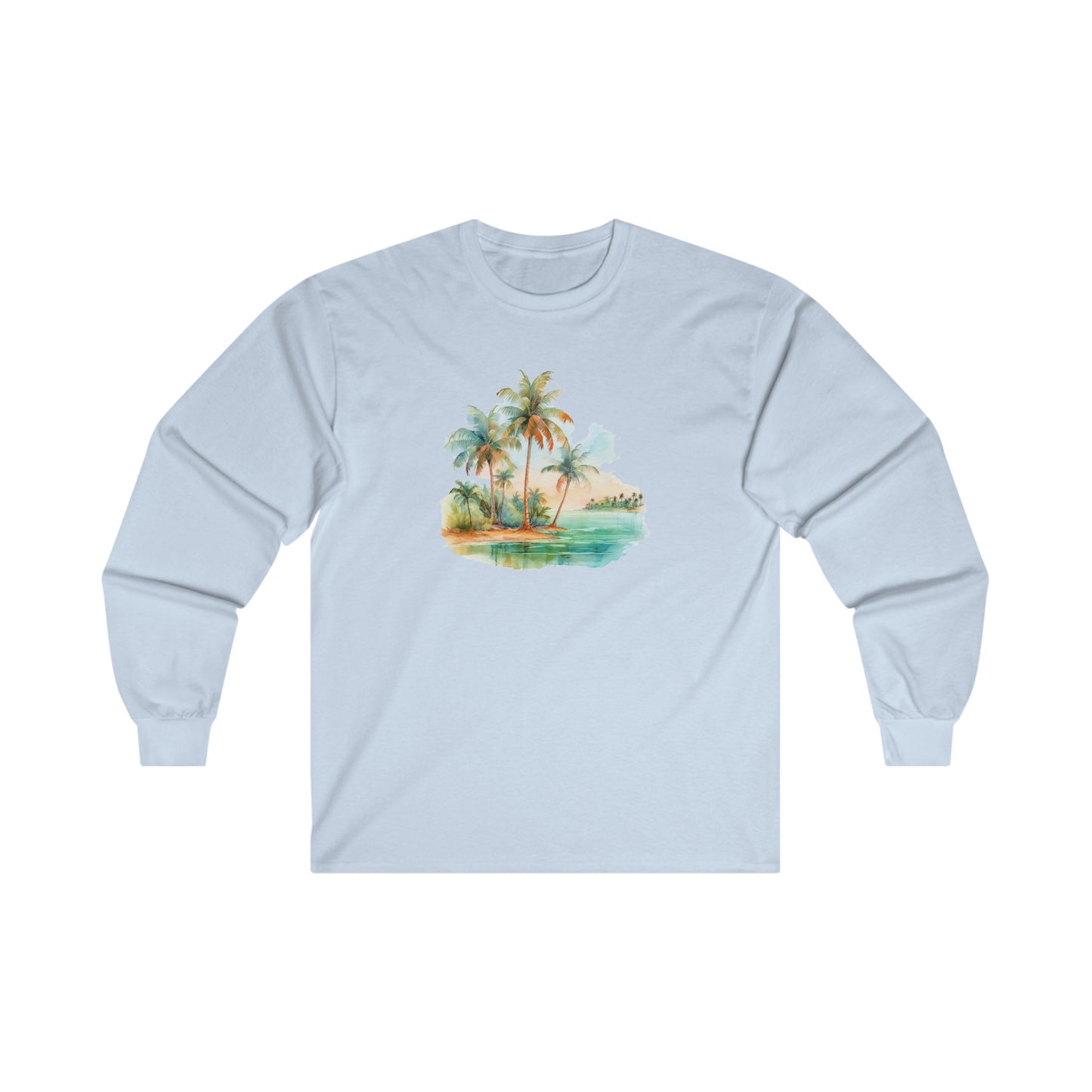 Watercolor Beach Long Sleeve Tee