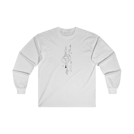 Linear Abstract Long Sleeve Tee