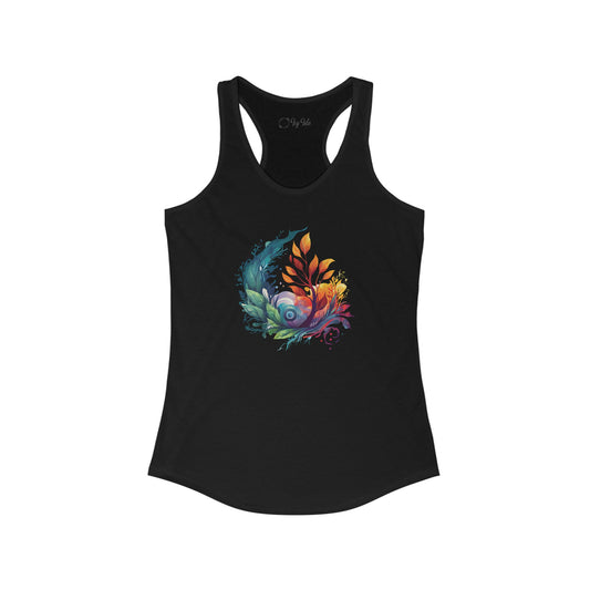 Abstract Watercolor Floral Racerback Tank