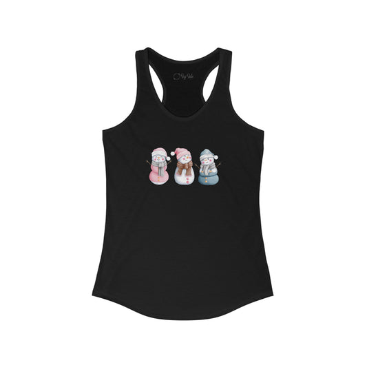Snowman Set Racerback Tank