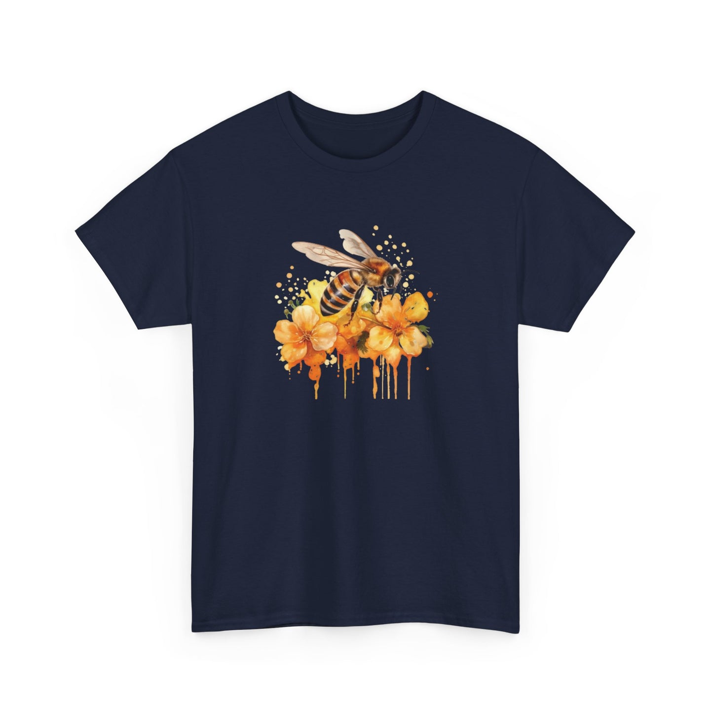 Watercolor Bee and Flowers Short Sleeve Tee
