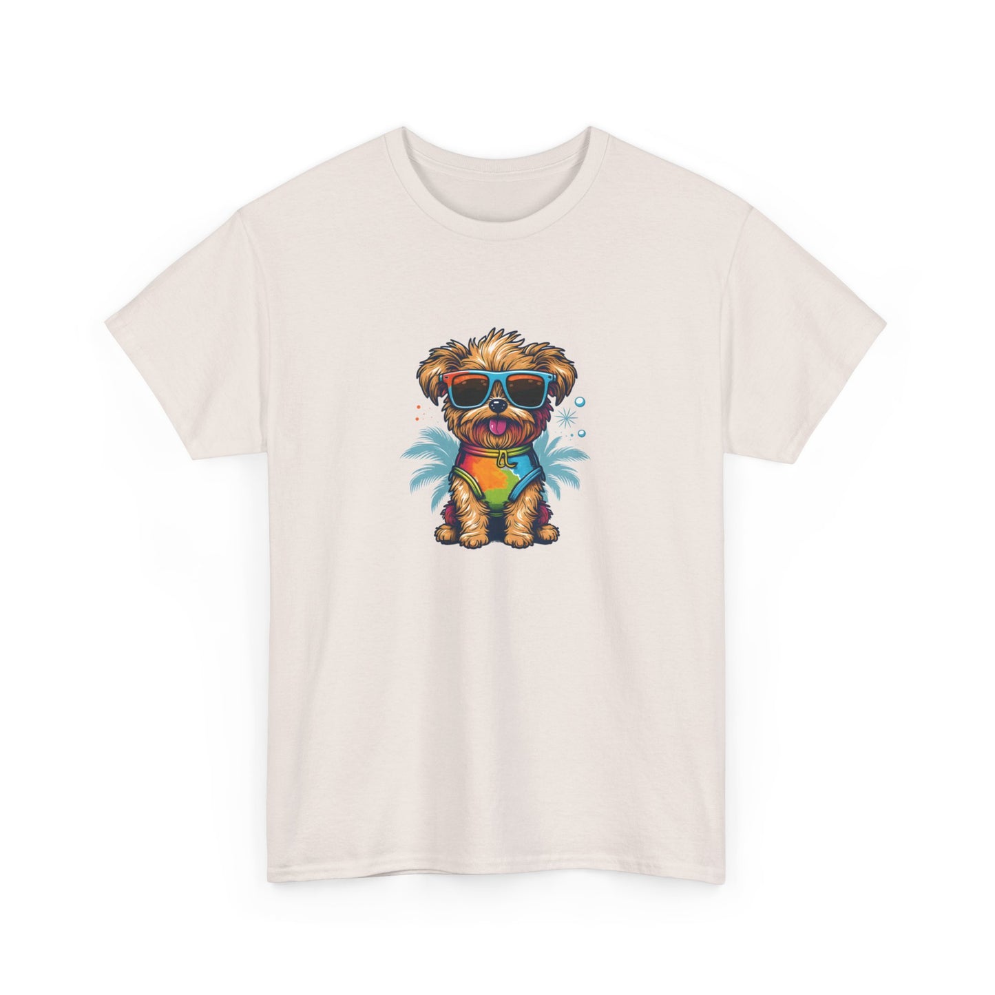 Dog with Sunglasses Short Sleeve Tee 001