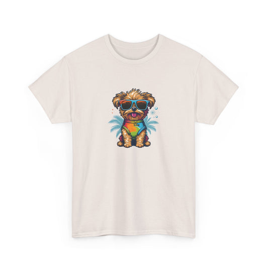 Dog with Sunglasses Short Sleeve Tee 001