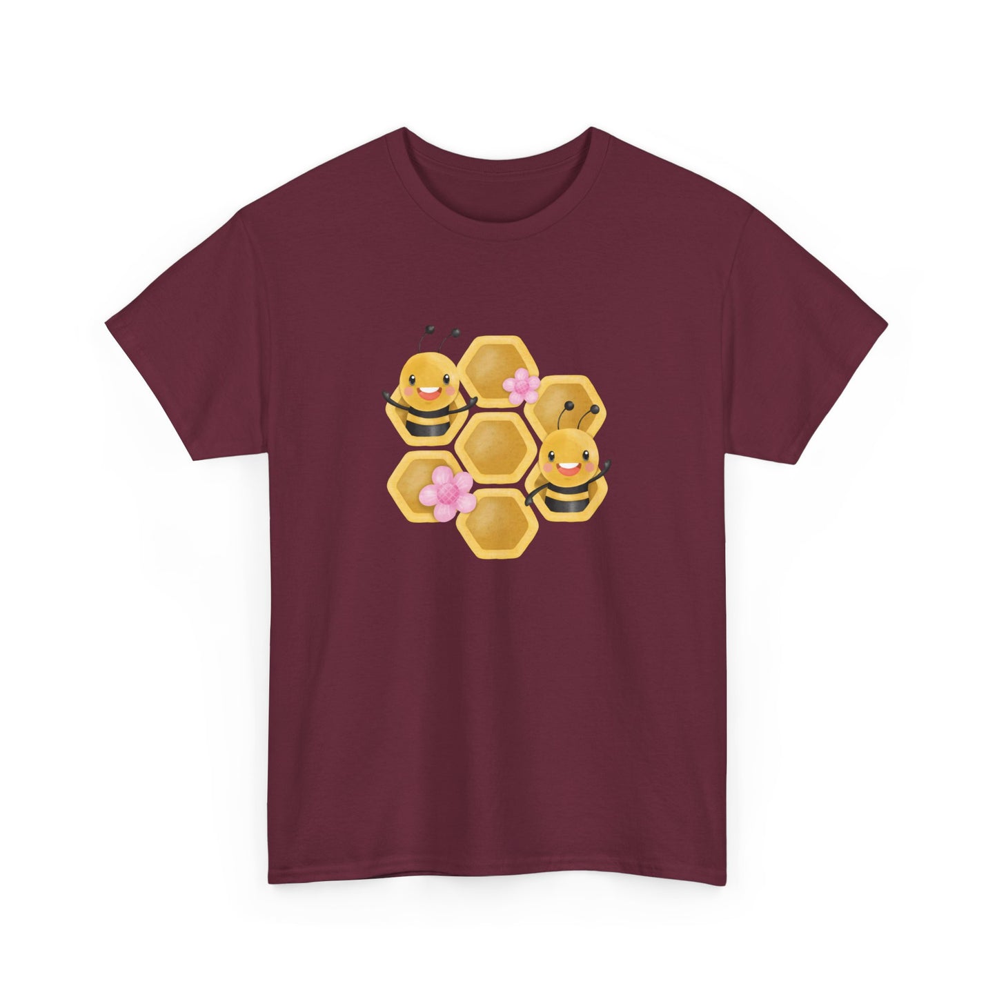 Cute Honeycomb Bee Short Sleeve Tee