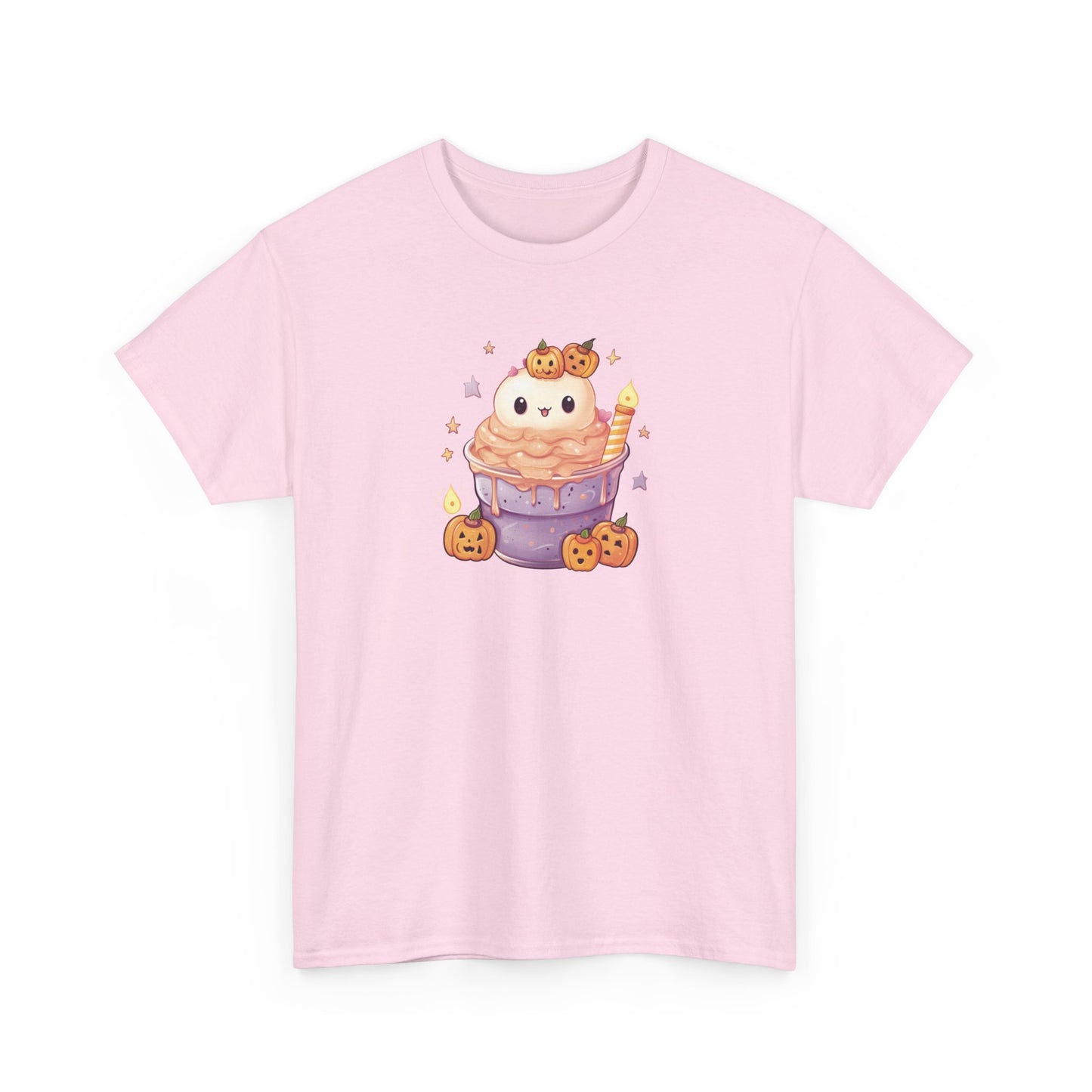 Cute Cat and Pumpkins Dessert Short Sleeve Tee