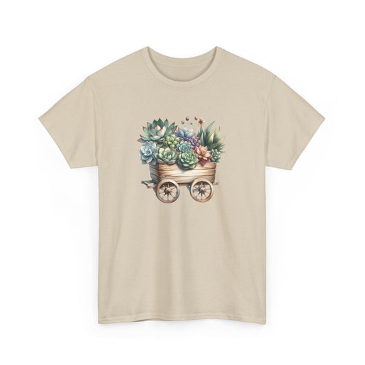 Succulent Wheelbarrow Short Sleeve Tee