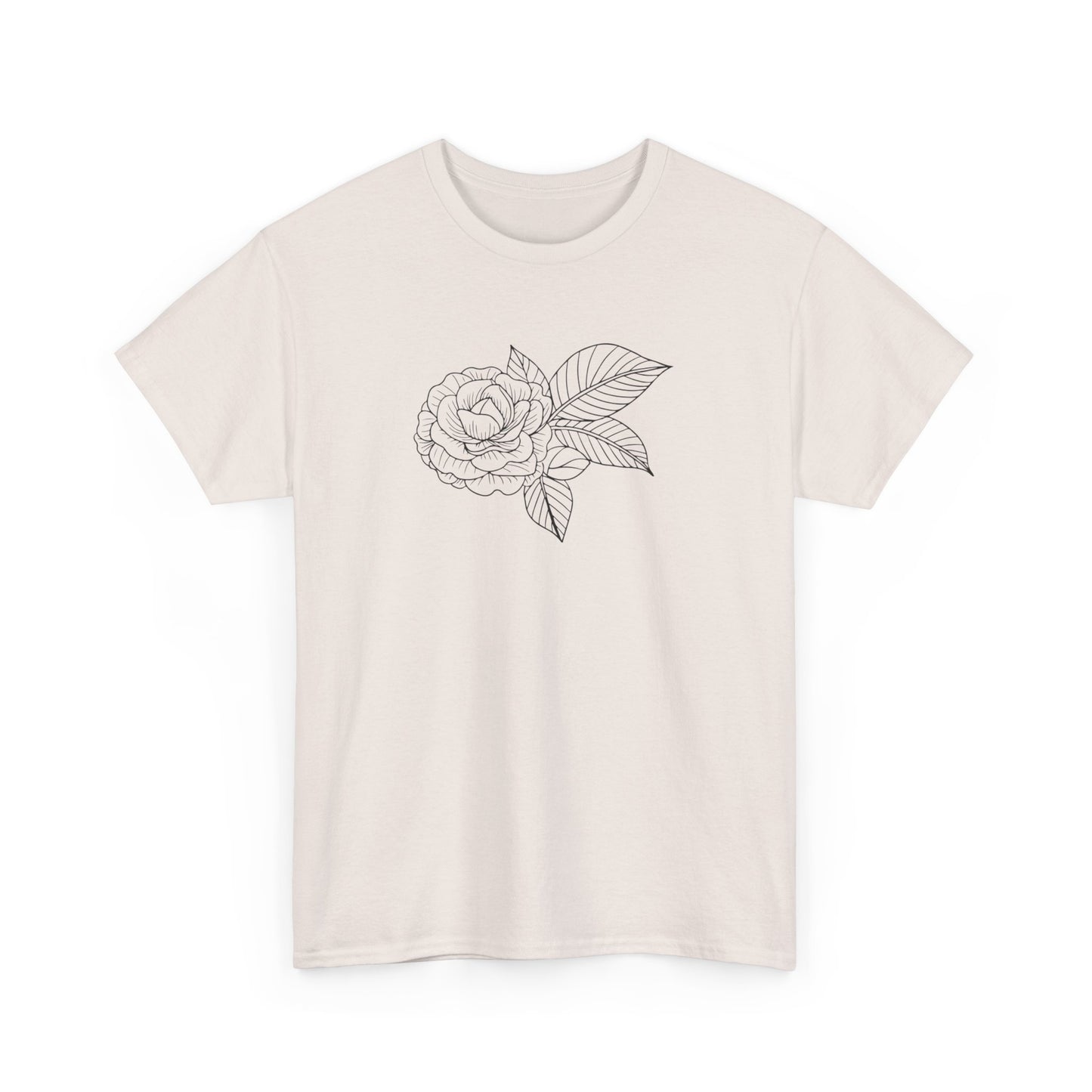 Rose with Leaves Short Sleeve Tee