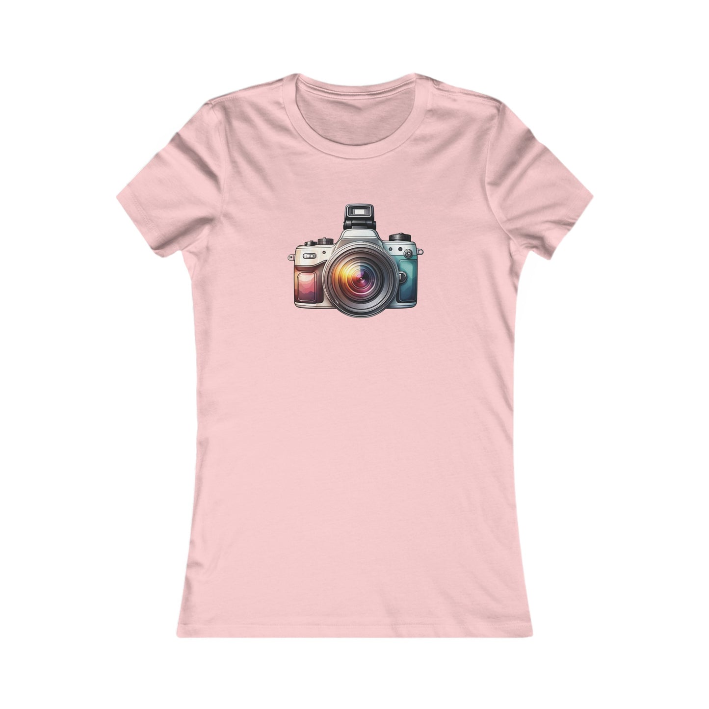 Colorful Camera Fitted Tee