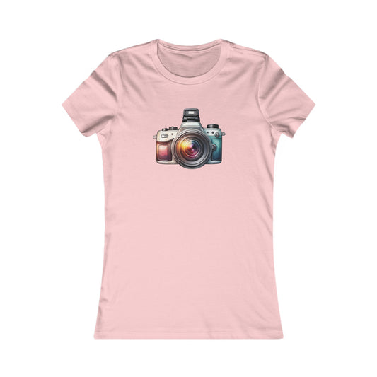 Colorful Camera Fitted Tee
