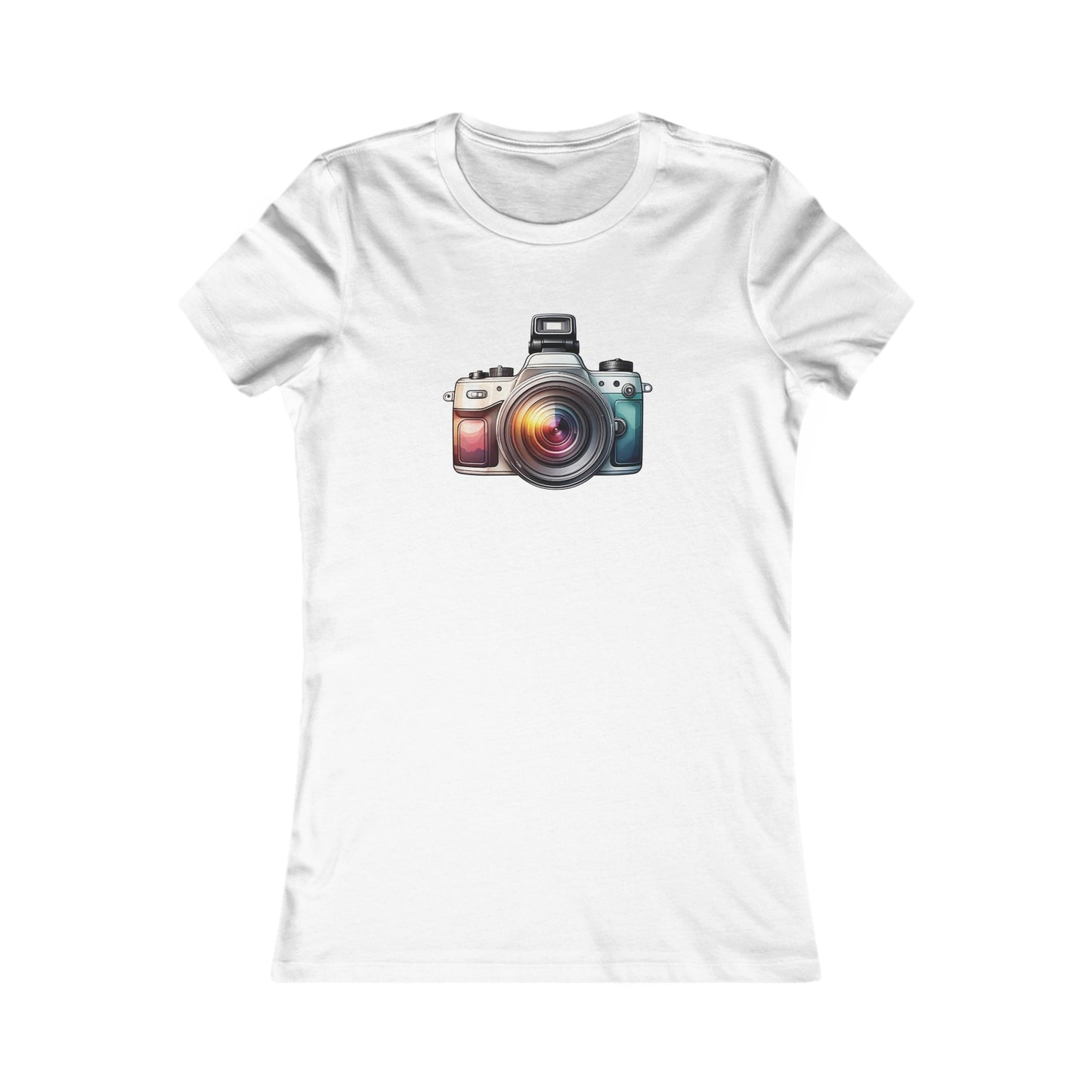 Colorful Camera Fitted Tee