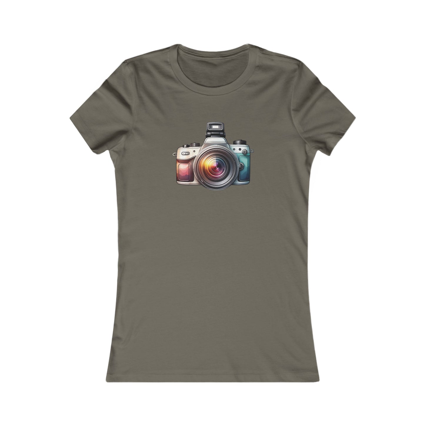Colorful Camera Fitted Tee