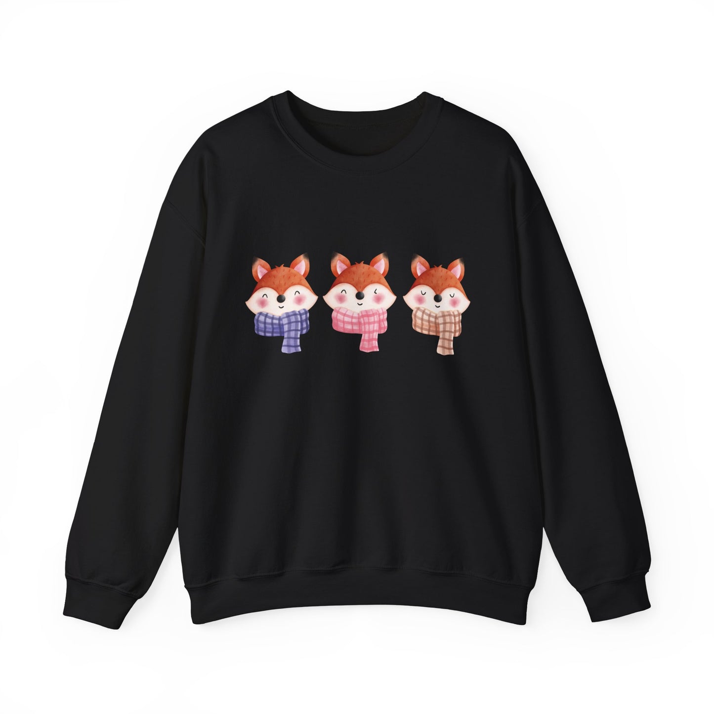 Cute Foxes in Scarves Sweatshirt