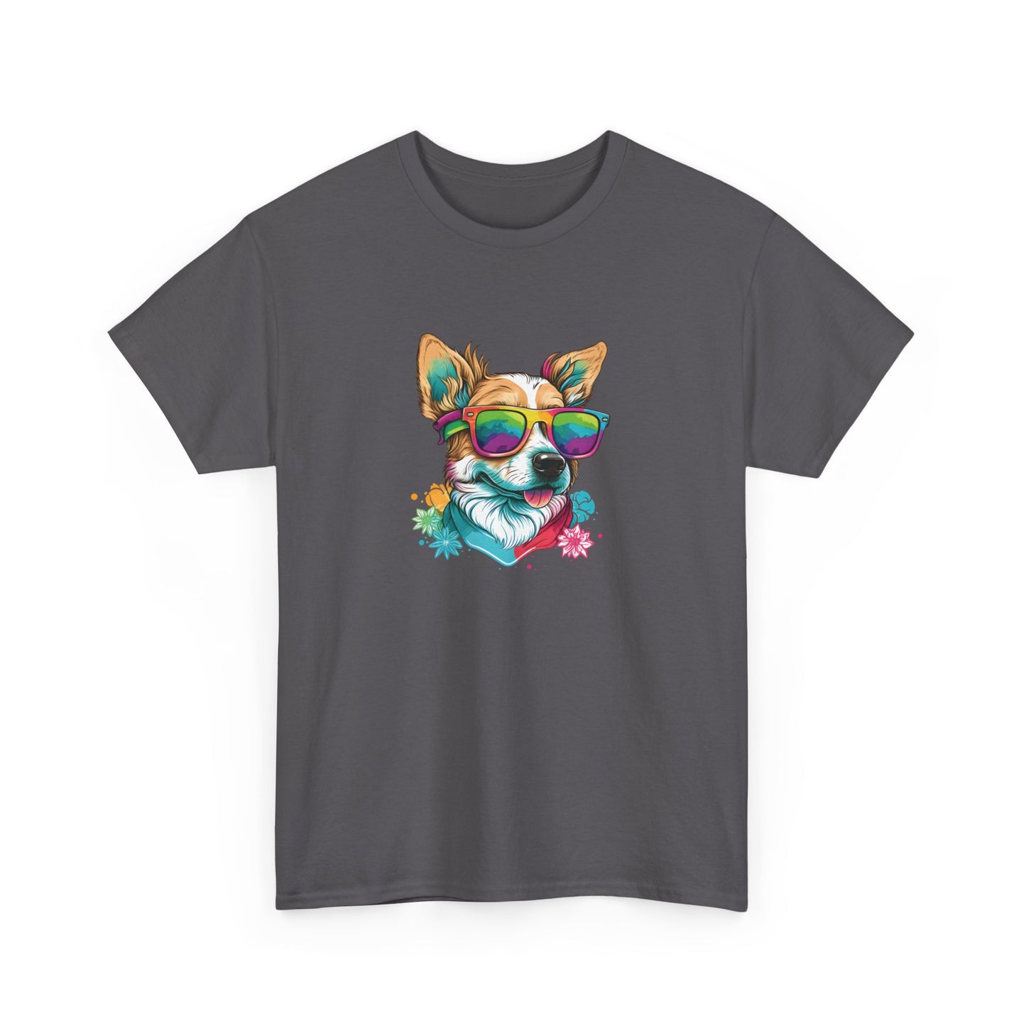Dog with Sunglasses Short Sleeve Tee 002
