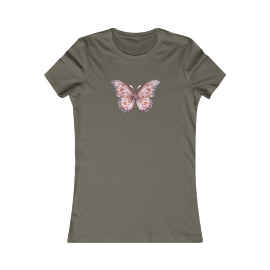 Floral Butterfly Fitted Tee