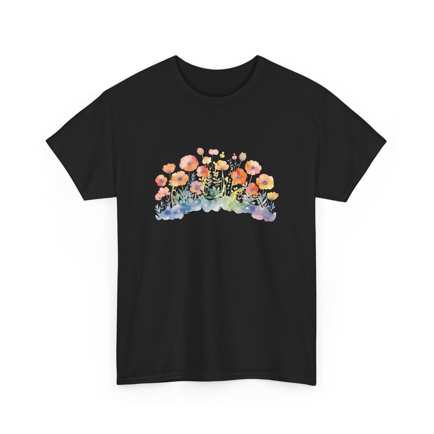 Pretty Watercolor Flowers Short Sleeve Tee