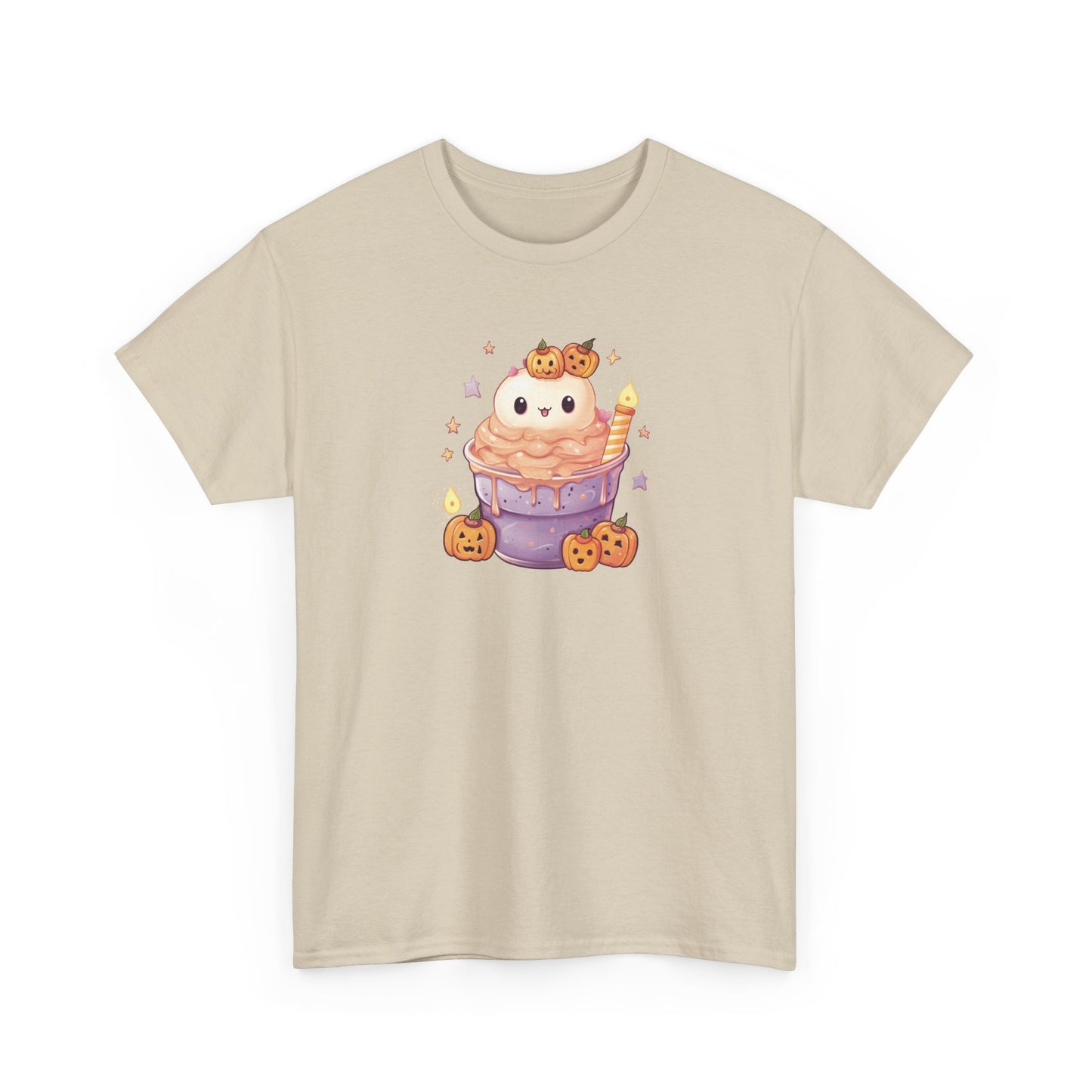 Cute Cat and Pumpkins Dessert Short Sleeve Tee