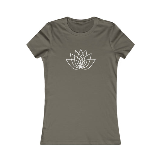 Abstract Lotus Fitted Tee