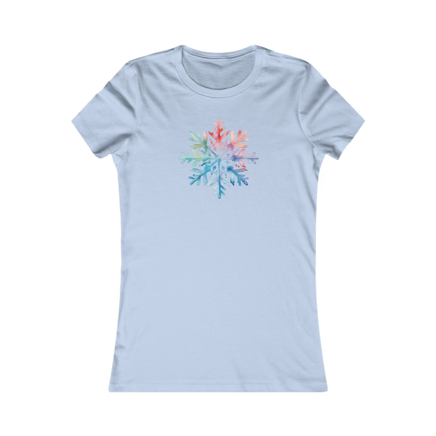 Watercolor Snowflake Fitted Tee
