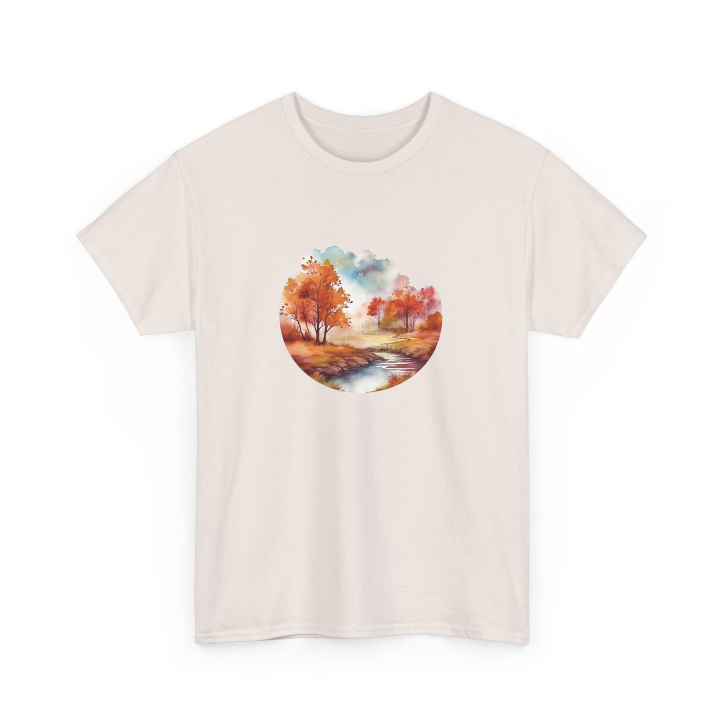 Autumn Landscape Watercolor Short Sleeve Tee