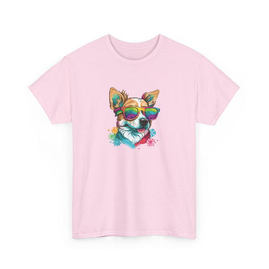 Dog with Sunglasses Short Sleeve Tee 002