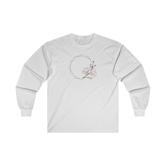 Pink Flower Long Sleeve Tee