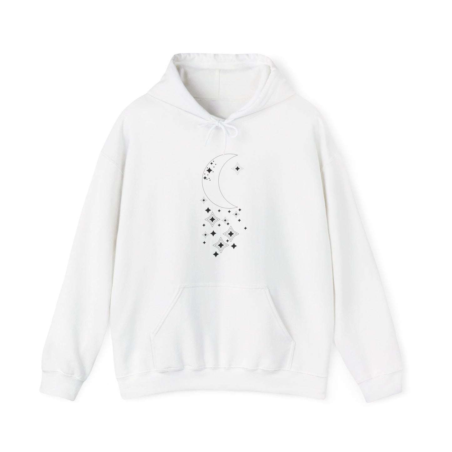 Moon and Hanging Stars Hooded Sweatshirt