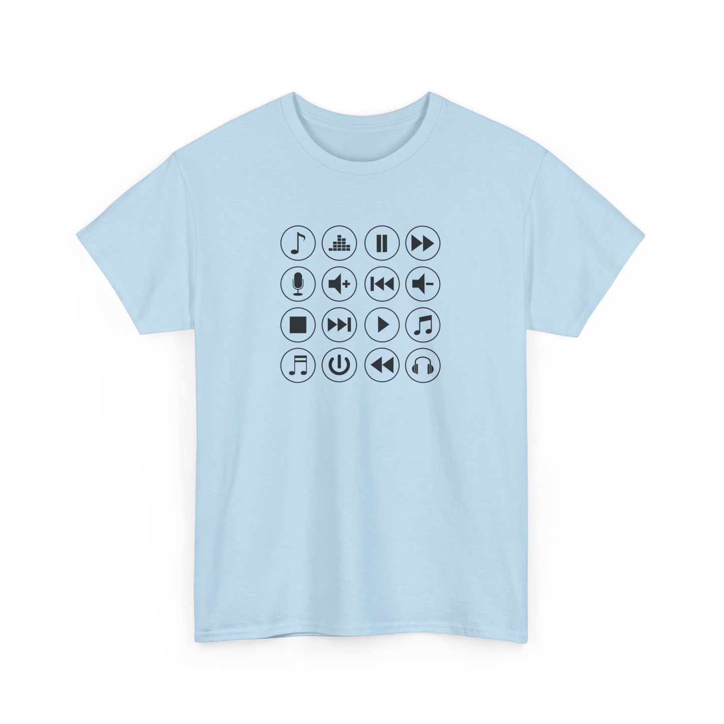 Music Player Symbols Short Sleeve Tee