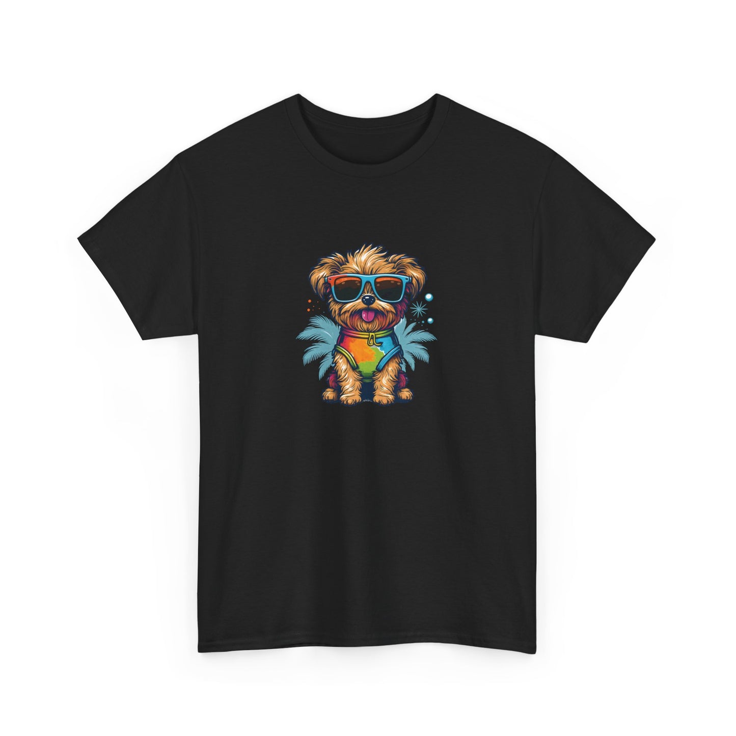 Dog with Sunglasses Short Sleeve Tee 001