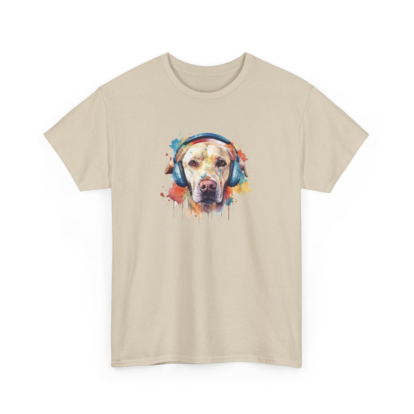 Labrador Retriever with Headphones Short Sleeve Tee