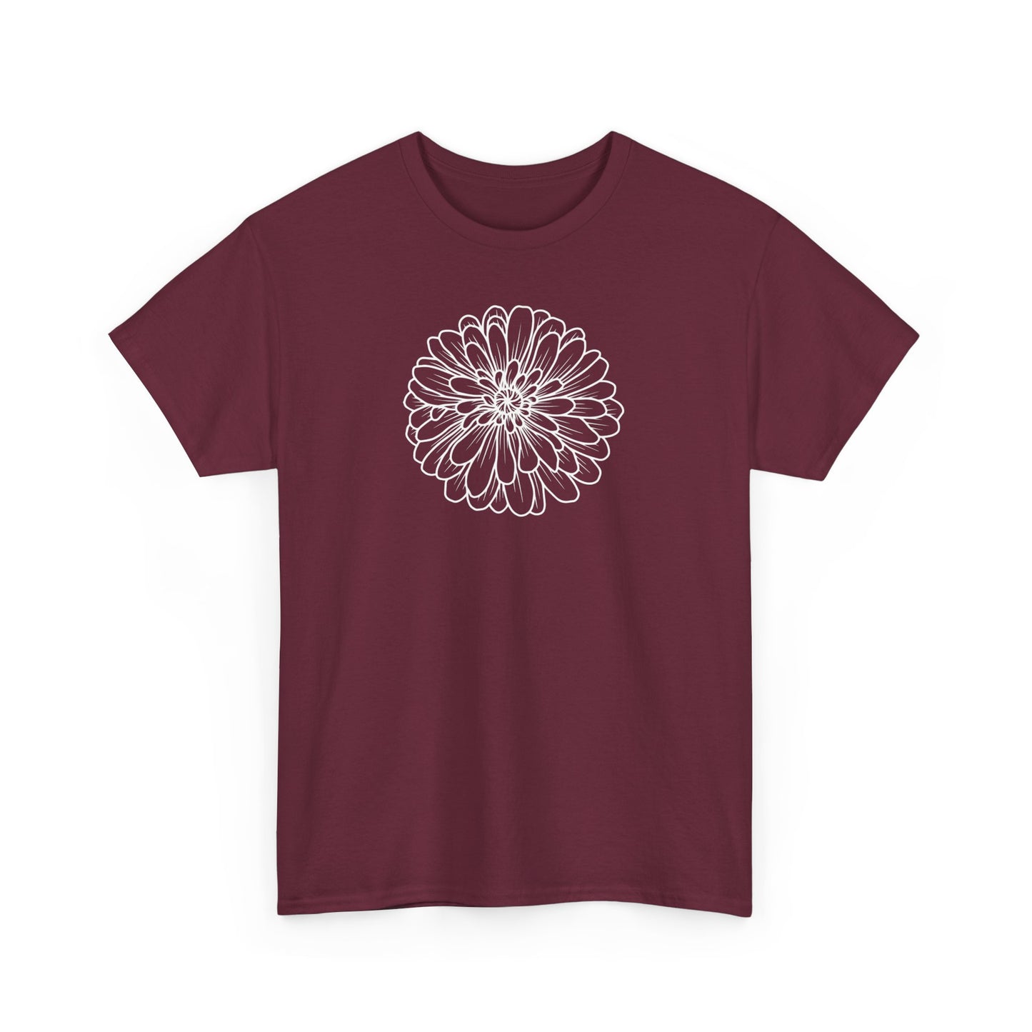 Flower Outline Short Sleeve Tee