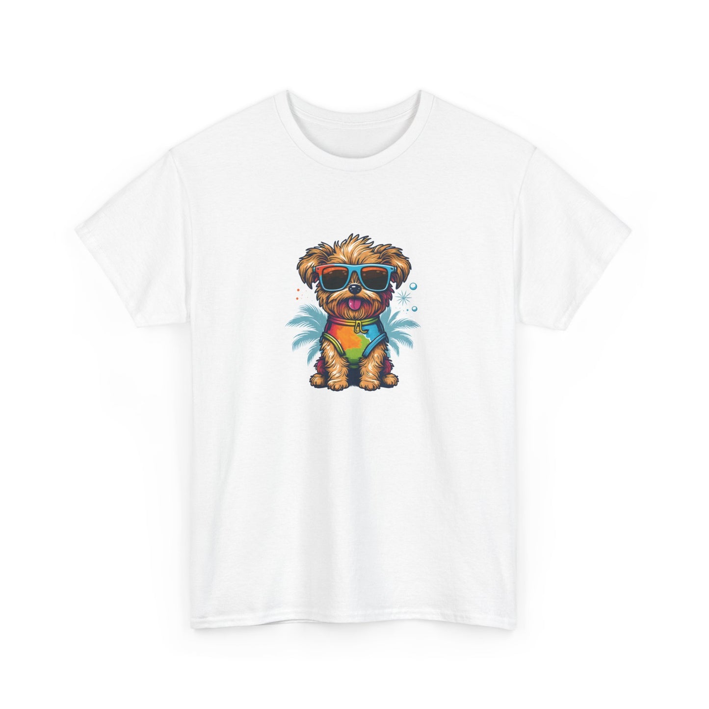 Dog with Sunglasses Short Sleeve Tee 001
