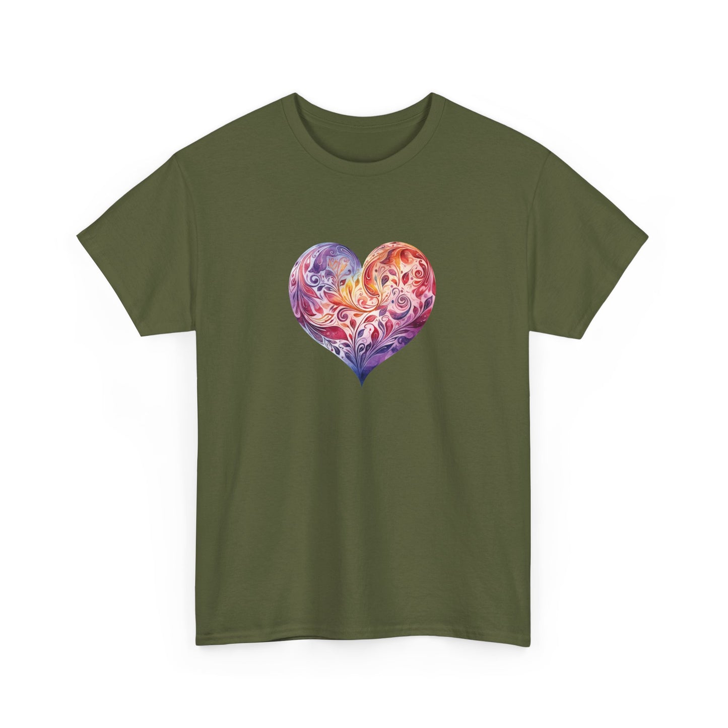 Watercolor Heart Short Sleeve Tee 003