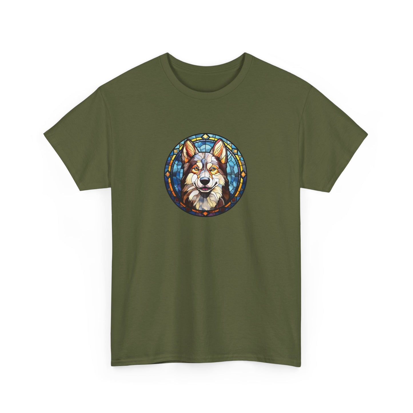 Stained Glass Husky Short Sleeve Tee