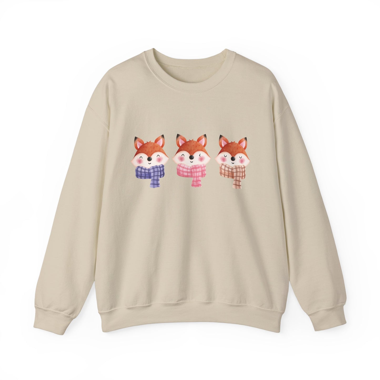 Cute Foxes in Scarves Sweatshirt