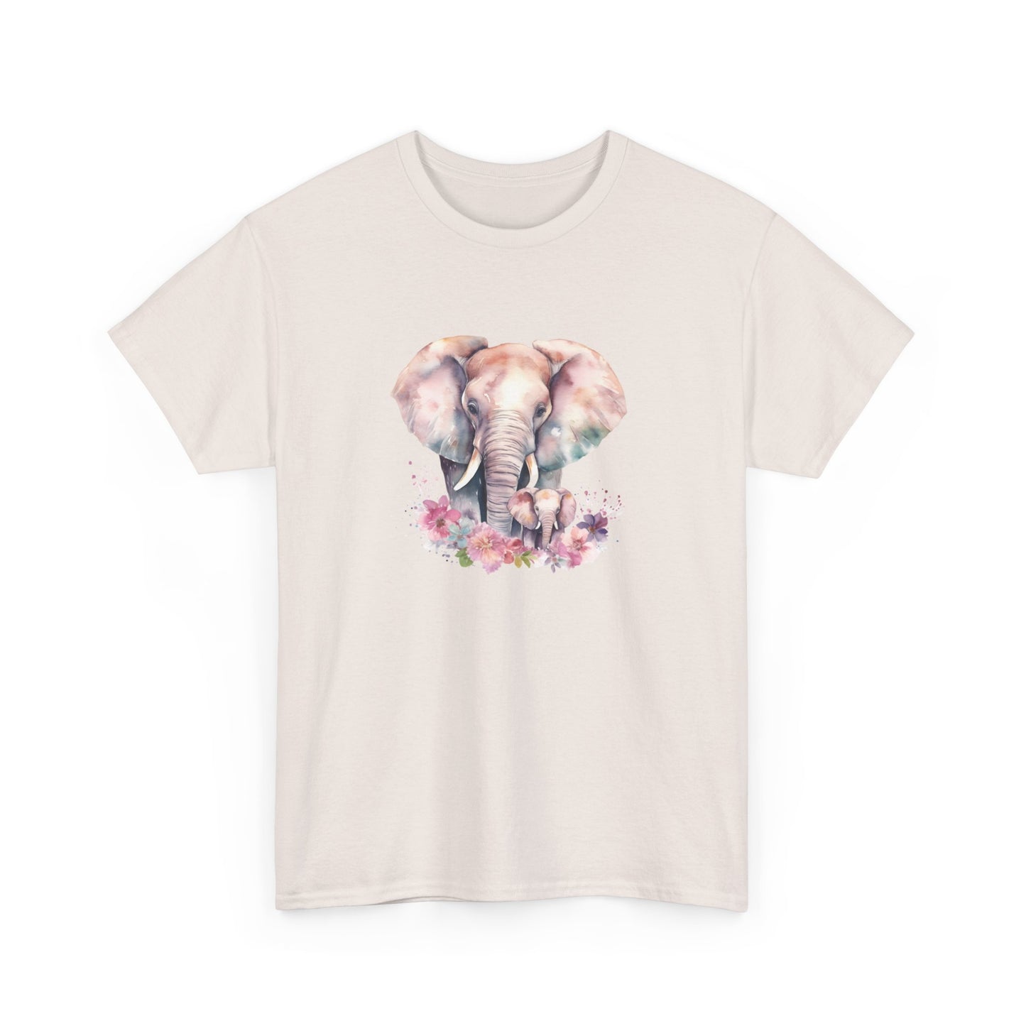Watercolor Elephants Short Sleeve Tee