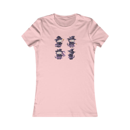 Cute Witch Cat Set Fitted Tee