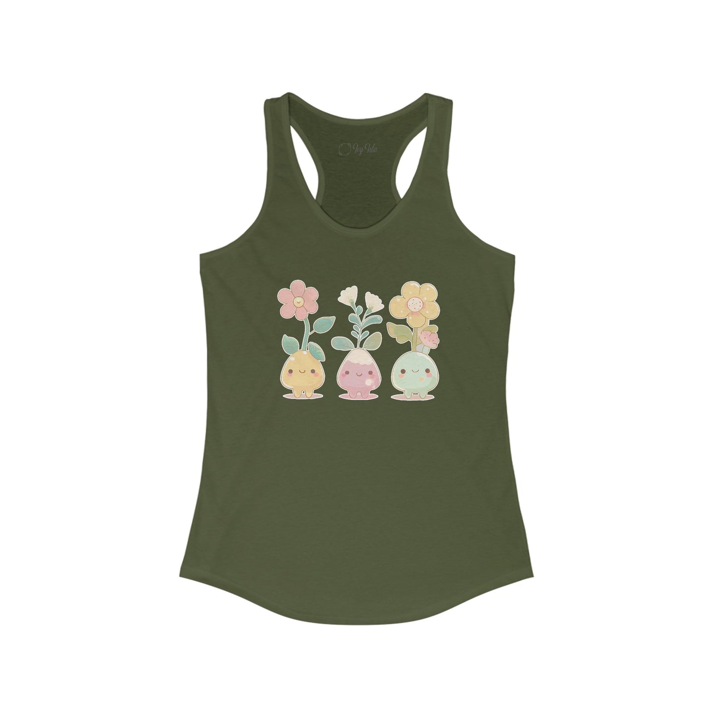 Cute Flower Set Racerback Tank