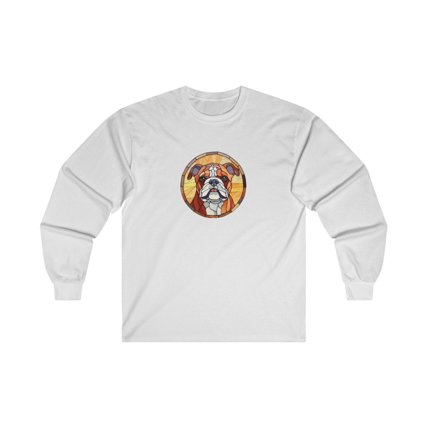Stained Glass Bulldog Long Sleeve Tee
