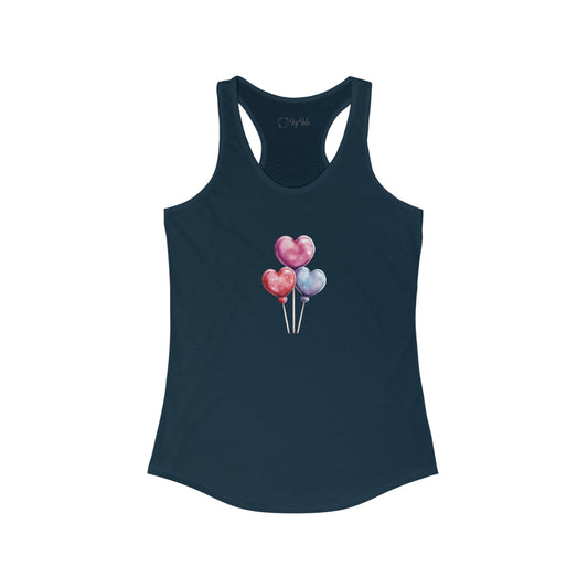 Heart Balloons Racerback Tank