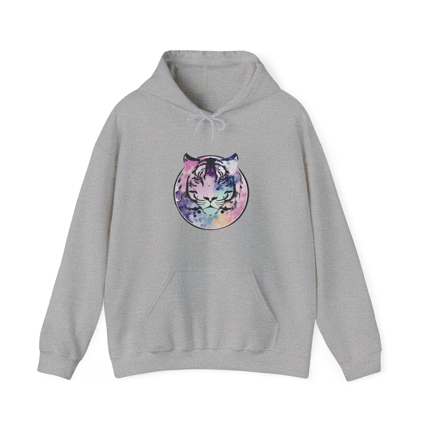 Watercolor Tiger Hooded Sweatshirt
