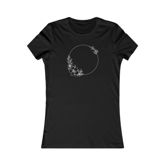 Flowers Circle Fitted Tee