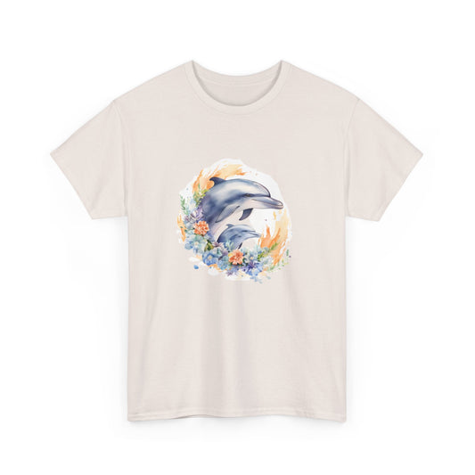 Watercolor Dolphins Short Sleeve Tee