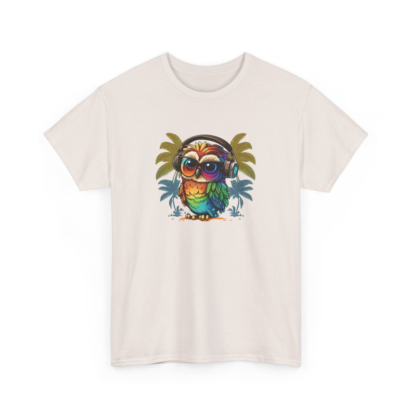 Owl with Headphones Short Sleeve Tee