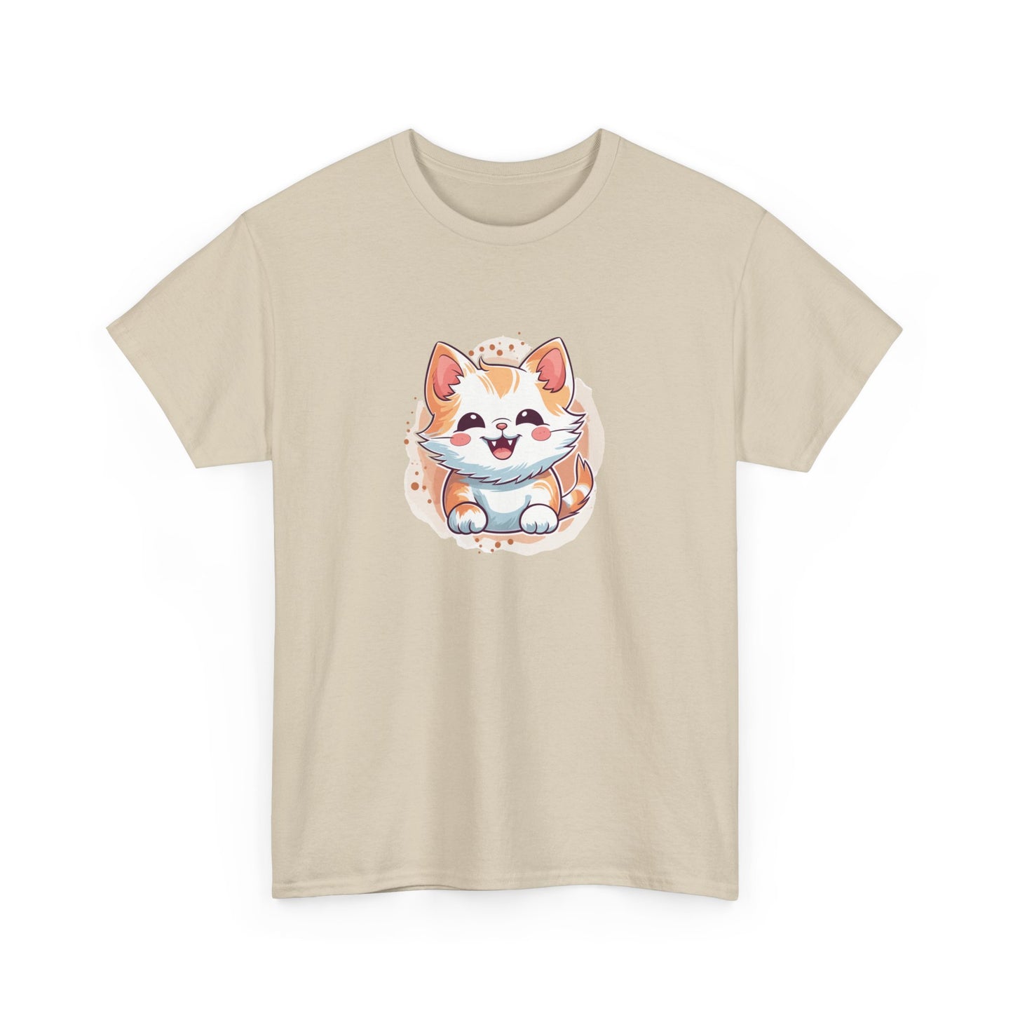 Cute Brown Cat Short Sleeve Tee